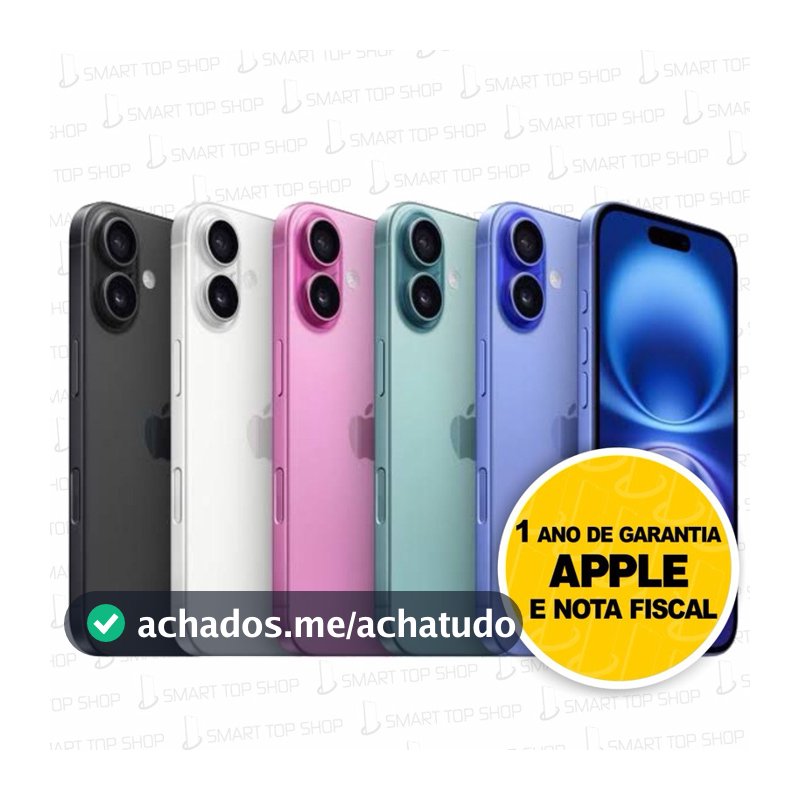 Celular IPhone 16 128Gb - Novo Lacrado com 1 ano de Garantia Apple