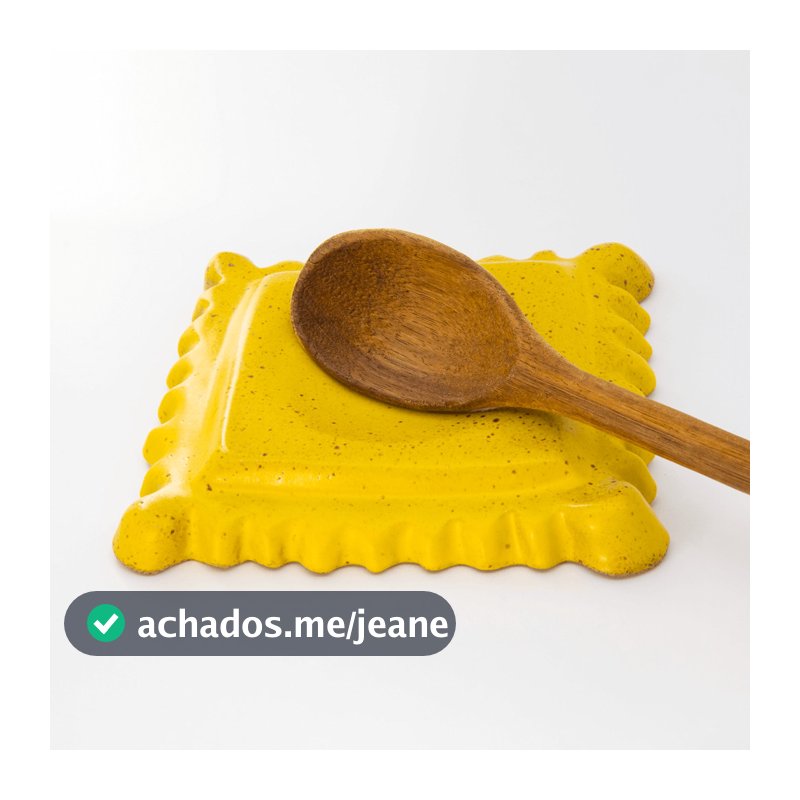 Descanso De Colher Ravioli Ubá Amarelo Fosco