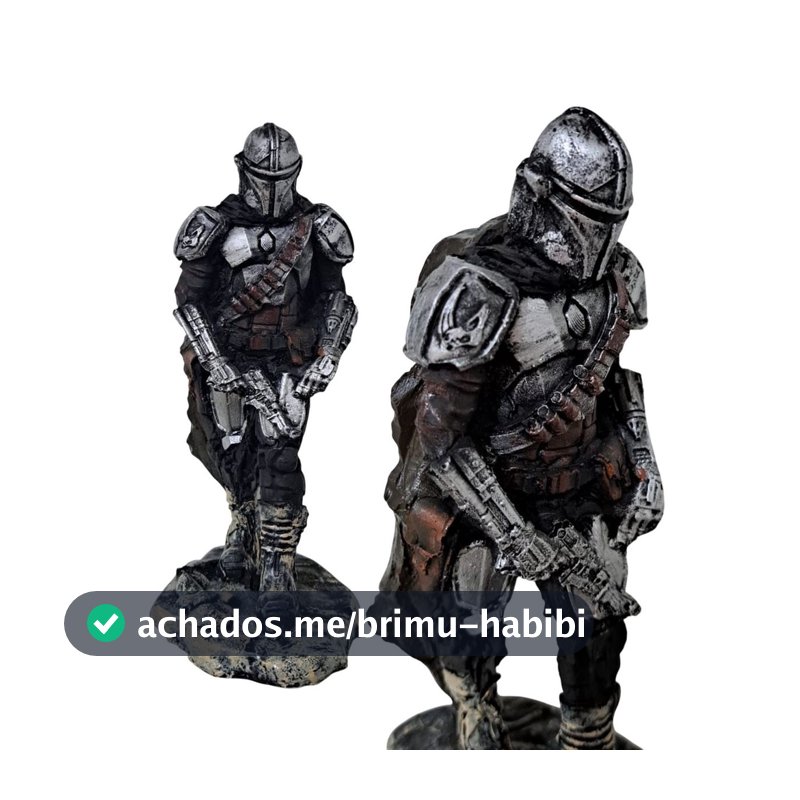 Boneco Colecionável Estátua Action Figure Mandaloriano Saga Star Wars Resina