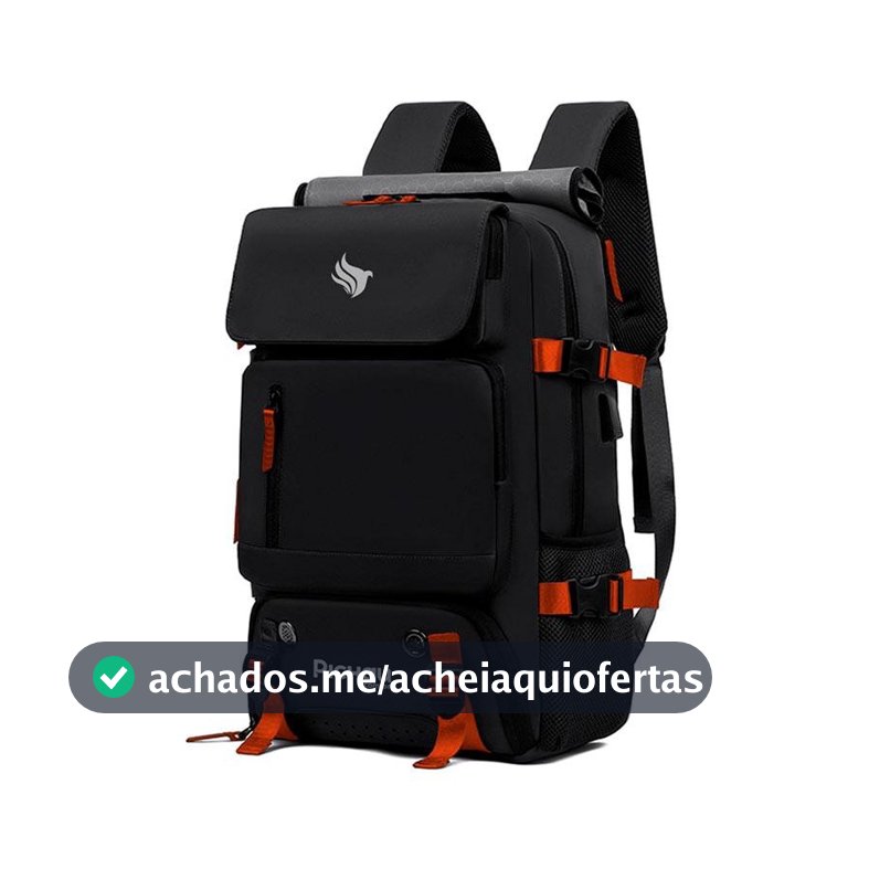 Mochila Pichau Vulcan, Preto e Vermelho, PCH-VULC-BL01