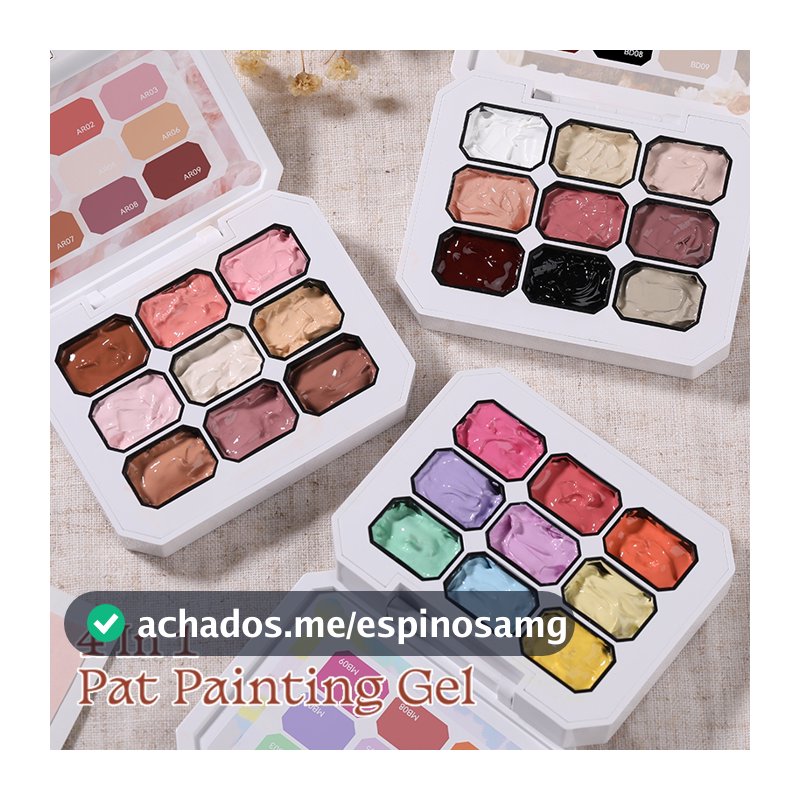 UR SUGAR Gel Paint 9 Em 1 Conjunto De Paleta De Pigmentos De Esmalte Sólido Para Unhas Design Gradiente Manicure Decoraç