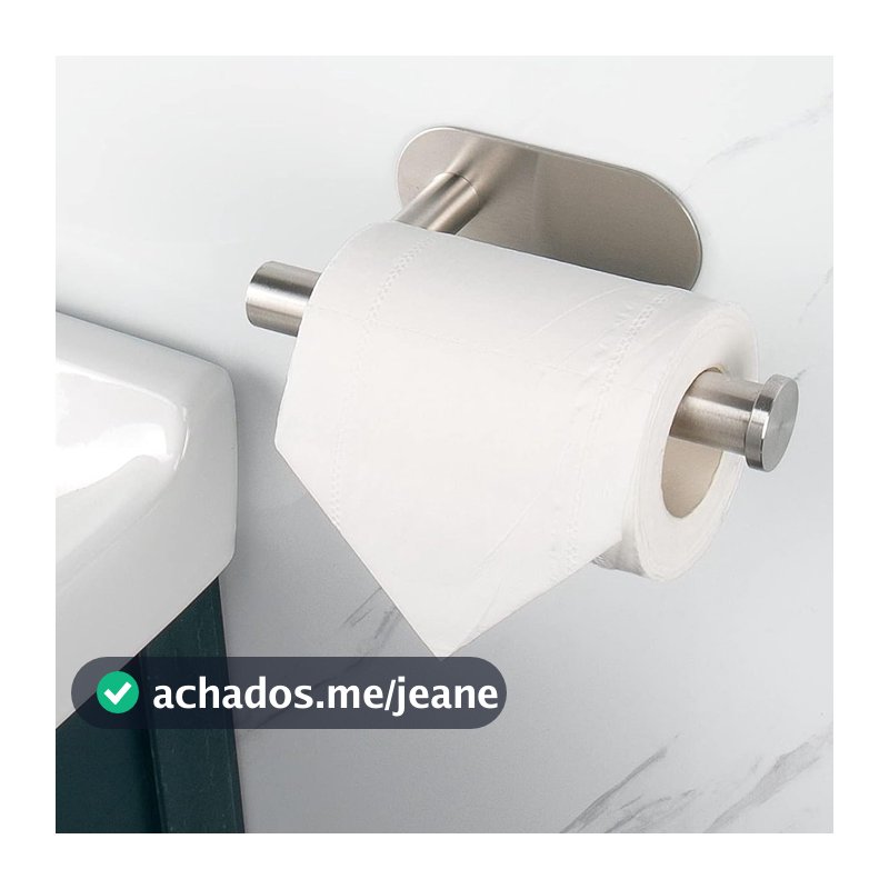 Porta Rolo Papel Higiênico Aço Inoxidável - Banheiro e Cozinha, Anti-Roxo