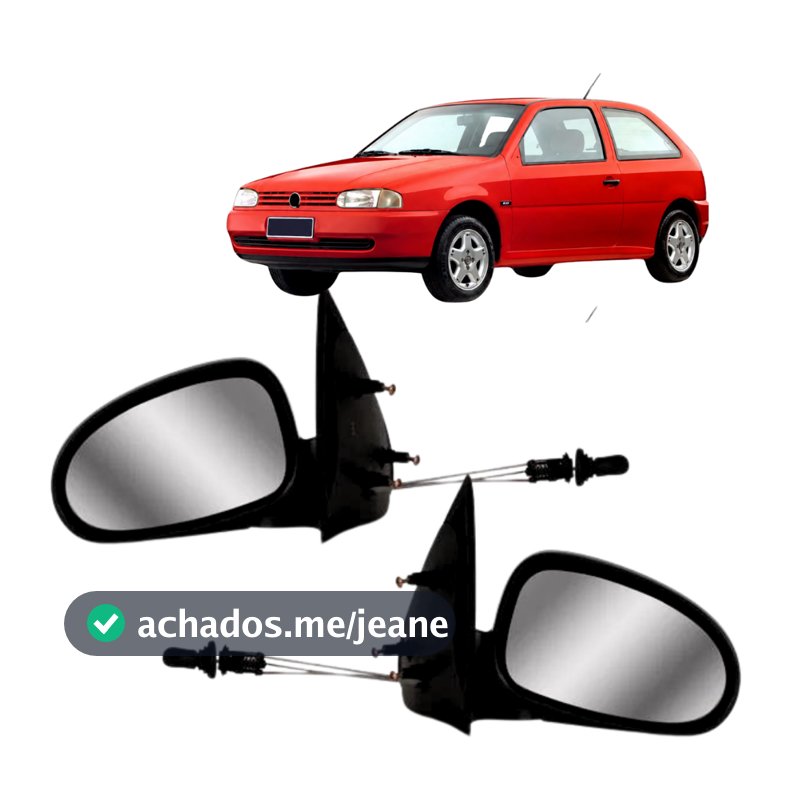Par Retrovisor Gol G2 Parati BOLA 1995 1996 1997 1998 1999 2000 2001 2002 duas 2 portas com Controle
