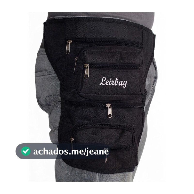 Pochete Cartucheira De Perna Motoboy Reforçada Moto Camping Passeio Nylon 600 Impermeável Ajustável Envio 24h