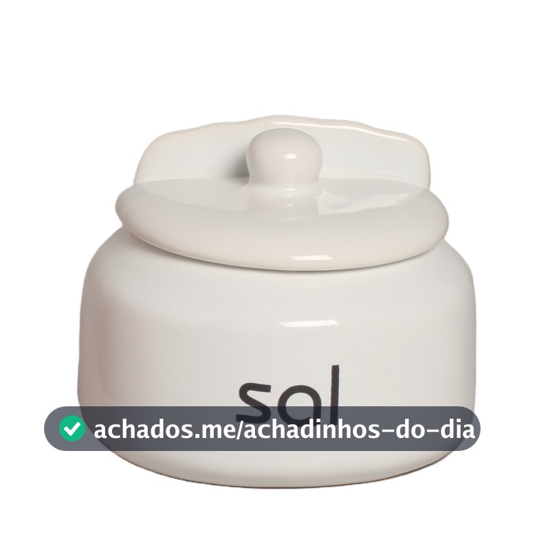 Saleiro Canadá 500g em Cerâmica Esmaltada com Tampa