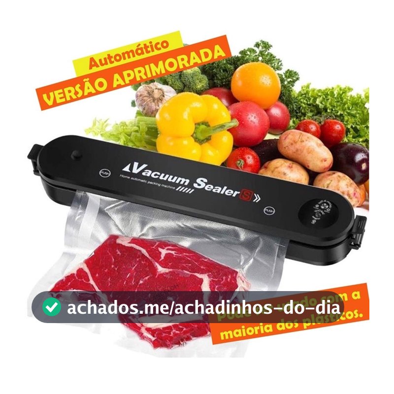 Seladora a vacuo de Alimentos Doméstica Bivolt Hermética Vacuum Sealer