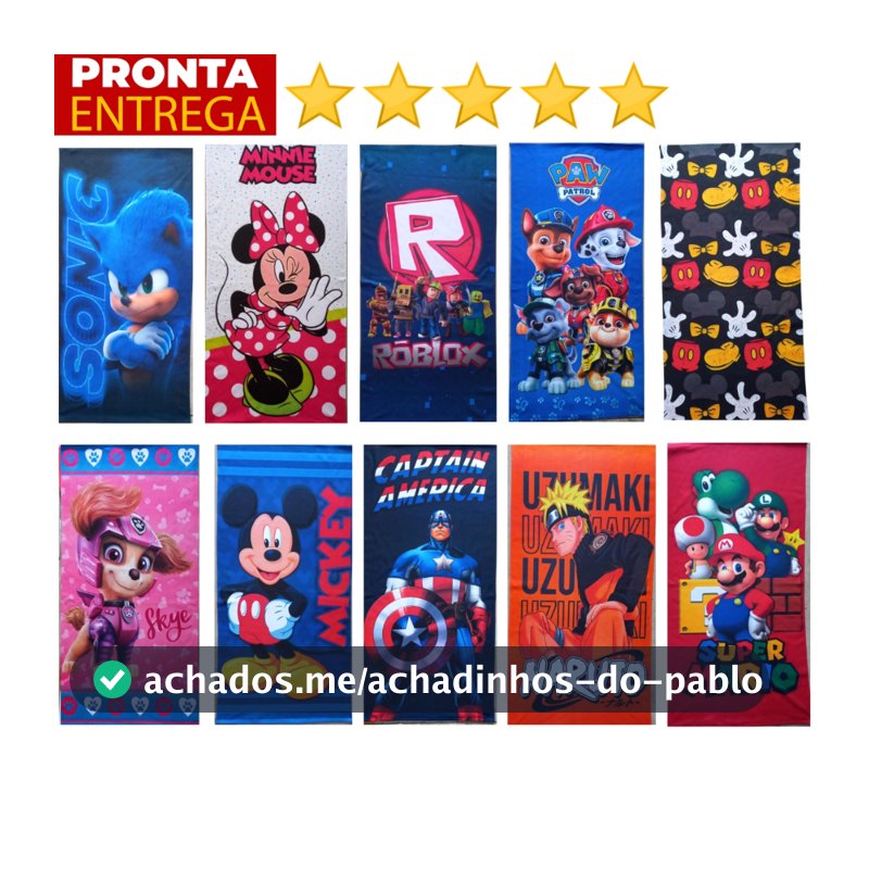 Toalha De Banho e Praia Infantil Gigante Estampada De Algodão