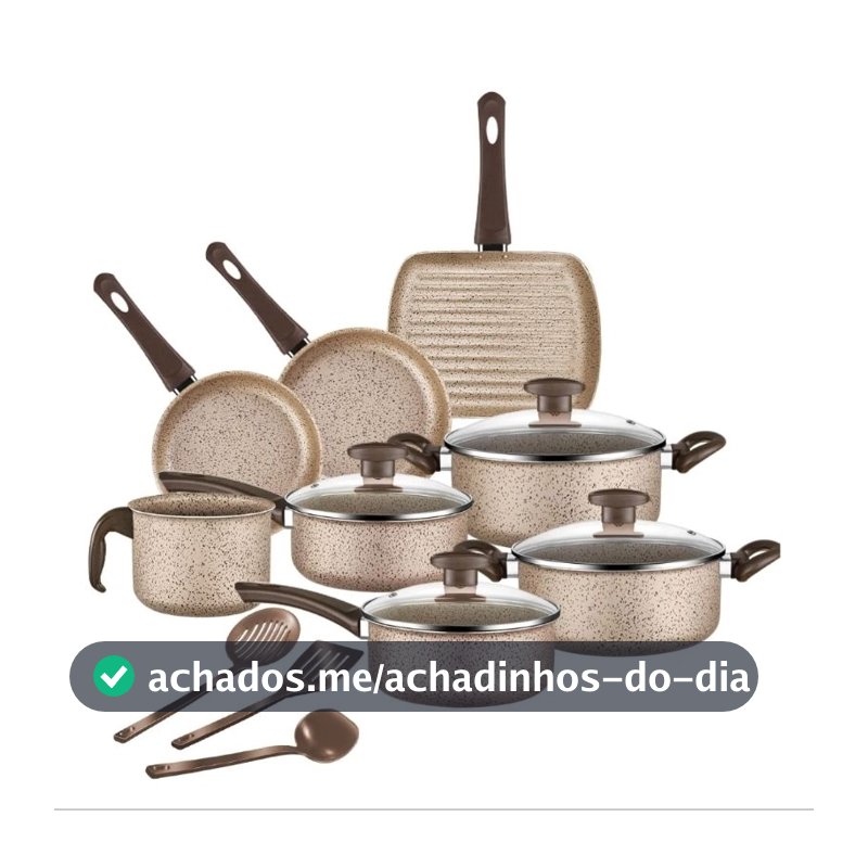 Jogo De Panela 11 Peças Antiaderente Tampa Cozinha Bianco Bianco