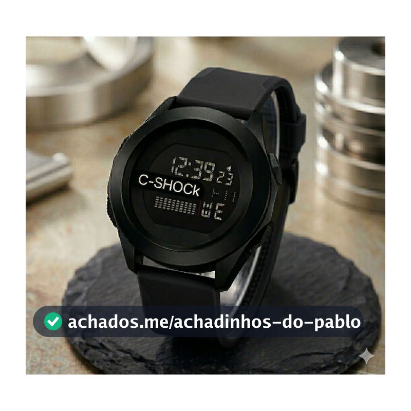 Relógio Masculino Digital C-Shock Tático Dia  Dia Pulseira Silicone Varias Cores Relógio Digital Led