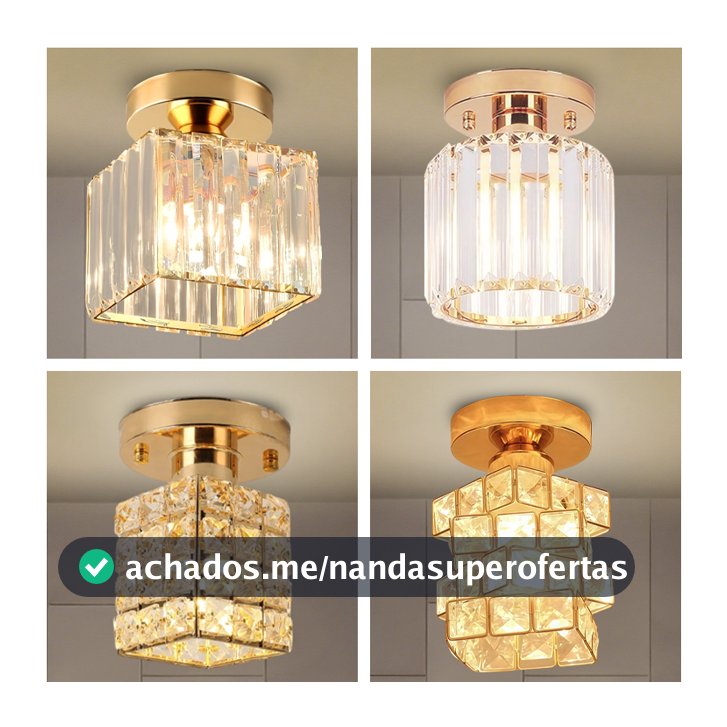 Lâmpada Led Moderna Para Corredor Com De Teto De Cristal , Varanda 3 Cores 85V-256V