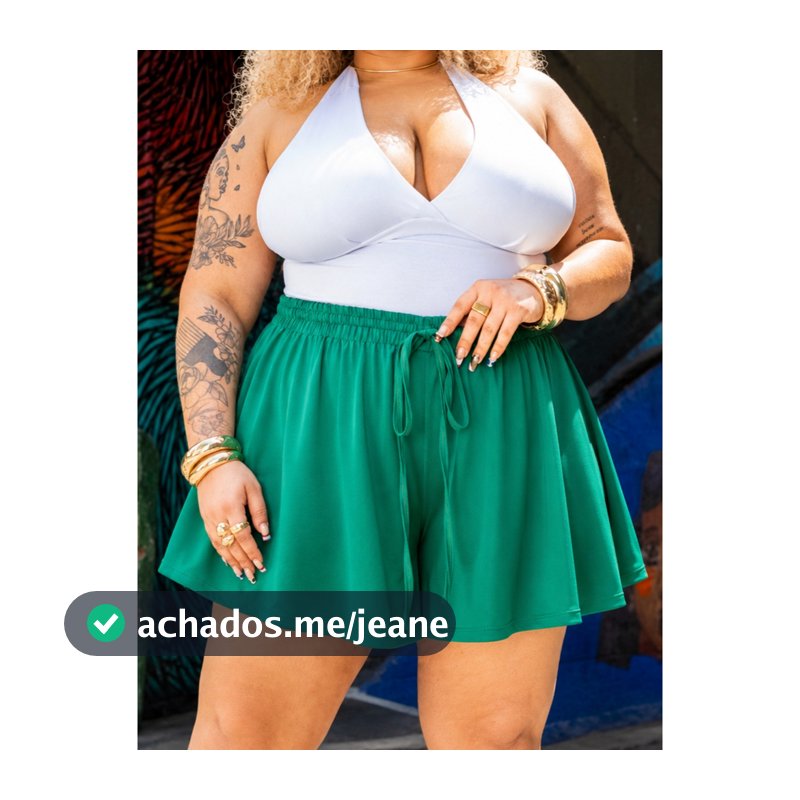 Shorts Feminino Plus Size Godê Loja Oficial Soltinho Cintura Alta Verão Fresco