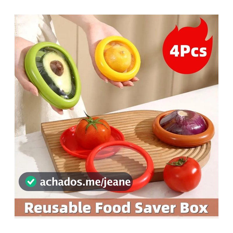 Caixa Reutilizável Para Economia De Alimentos Meio Corte De Frutas Fresca Filme Retráctil Armazenamento Recipiente Preservação Tampa De Vedação Ferramentas De Cozinha
