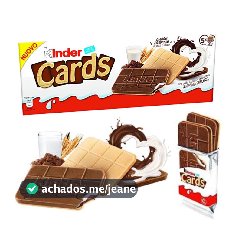 Kinder Cards Bolacha Com Recheio Kinder 1cx Com 5x2 Import