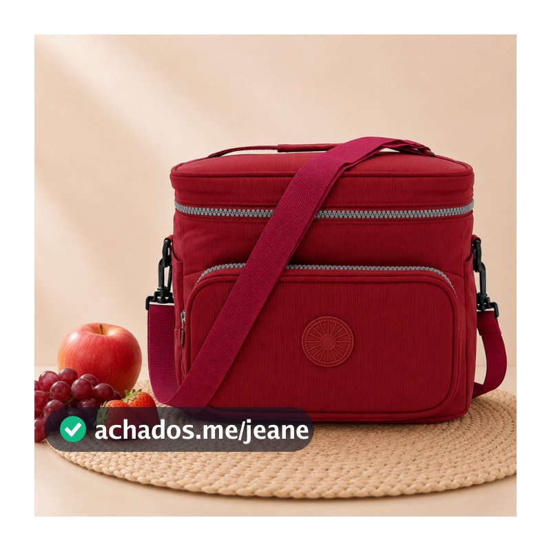 Lancheira Bolsa Térmica Grande Fitness Viagem Faculdade Trabalho Feminina Masculino
