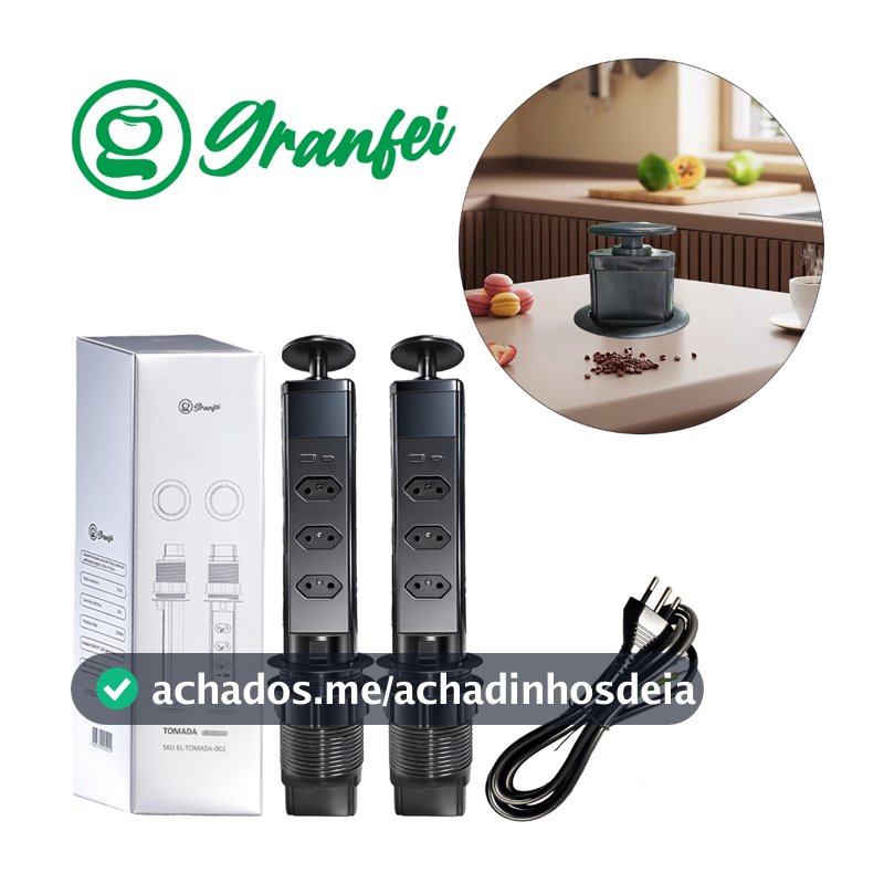 Torre Multiplug Tomada para Casa com USB 5V e Tomadas 3 Pinos