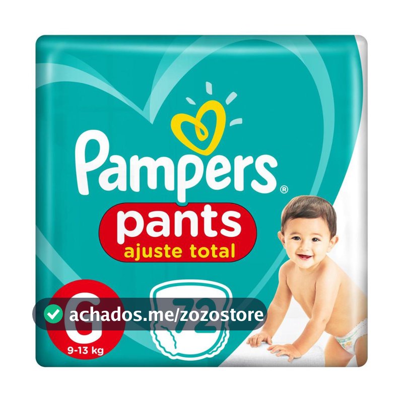 Fralda Pampers Pants Ajuste Total Jumbo G 72 Unidades