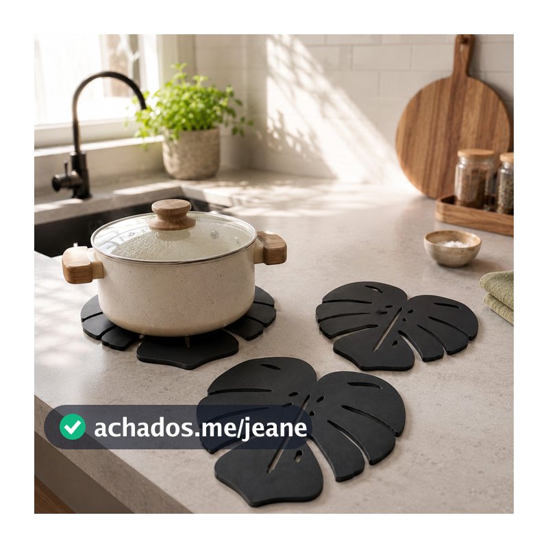 Kit Descansos De Panela De Madeira Impermeável Costela De Adão Panela Quente Diversas Cores - Envio Imediato