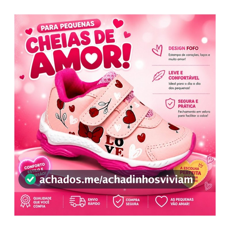 Tênis Infantil Feminino Com Luz do 20 ao 27 01-010 - Yahup