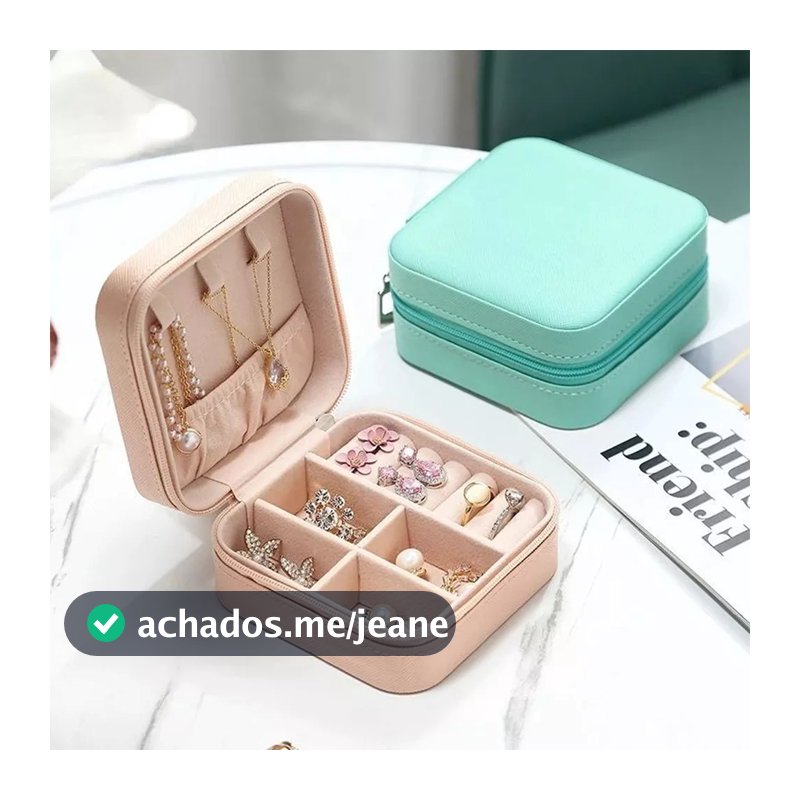 Porta Joia De Bolsa Para Viagem Portátil/ caixa de armazenamento/bolsa/anel/colar