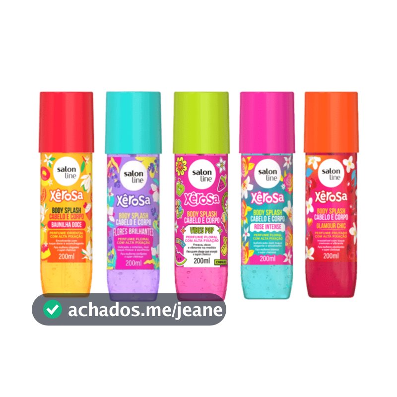 Lançamento  Body Splash  Cabelo  e  Corpo  Linha Xêrosa  Salon line 200ml - Escolha a sua Fragrância