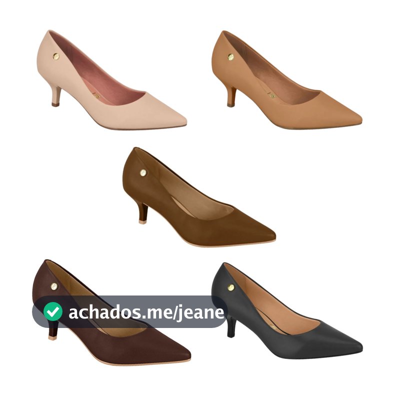 Vizzano Sapato Social Feminino Scarpin Salto Baixo Original Vizano