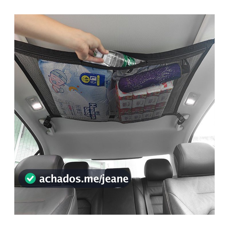 Saco de armazenamento de teto de carro bens de viagem de carro saco de armazenamento de bolso de rede no carro