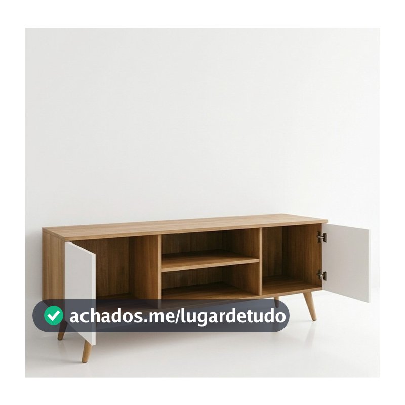 TOP VENDAS Rack Sala De Estar Multiuso Para TV até 50 Polegadas - Pés Retro