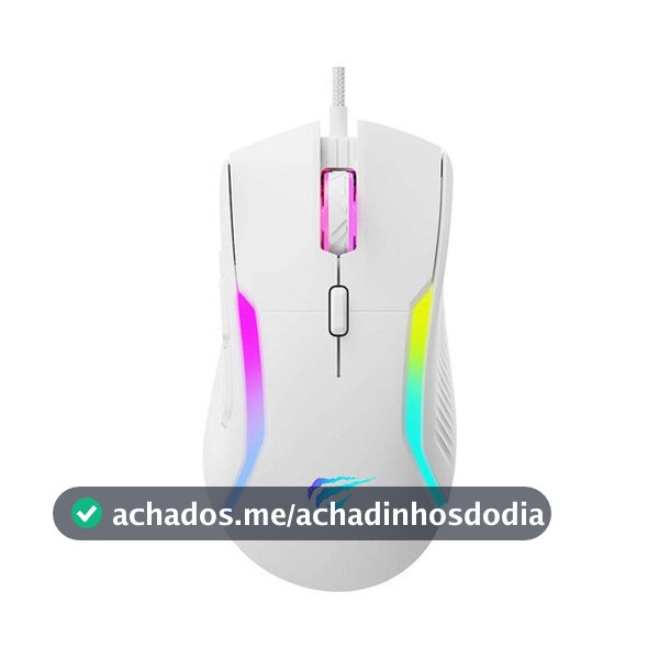 Mouse Gamer Havit Hv Ms1033 Rgb 8000 Dpi 9 Botões Branco