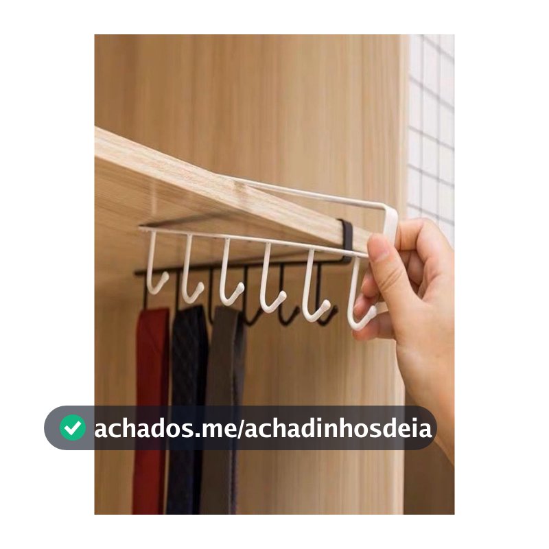 Porta Xícaras Suporte Organizador para Armário de Cozinha - Feito de Metal