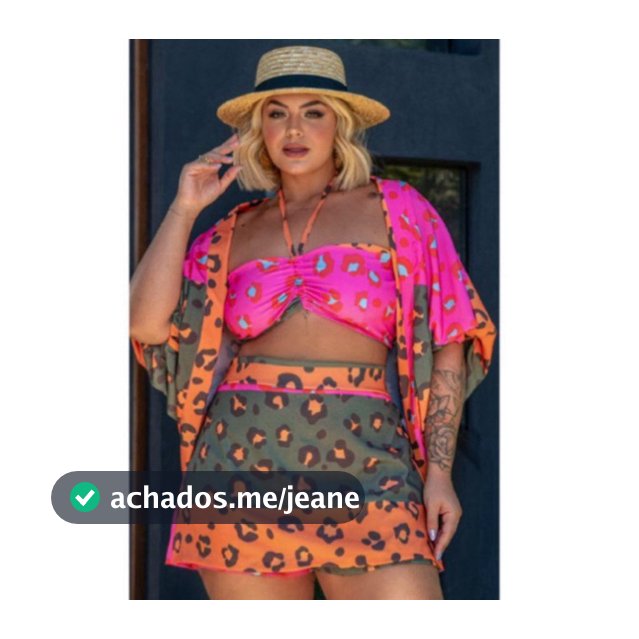 Conjunto Plus Size kimono Estampado