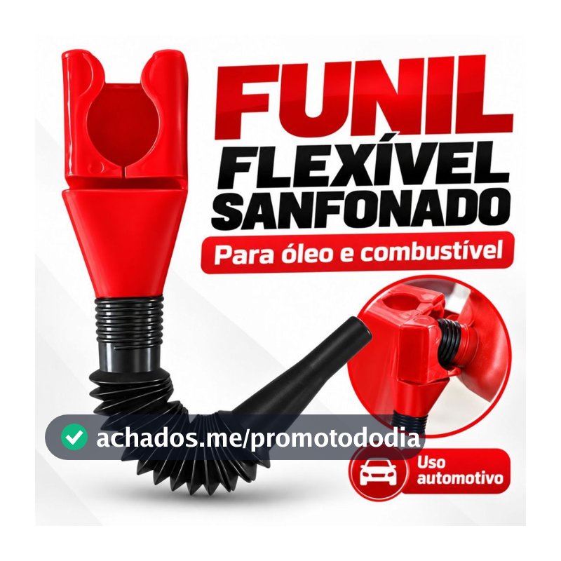Funil Flexível Sanfonado Para Galão Óleo Combustível Dosador