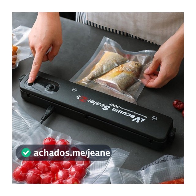 Seladora à Vácuo para Armazenar Alimentos Domésticos Embaladora a Vácuo-Envio imediato