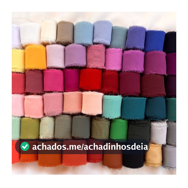 Fita artesanal 5m Rústica Chiffon Convite Lembrança Enfeite Decoração Casamento Romântico
