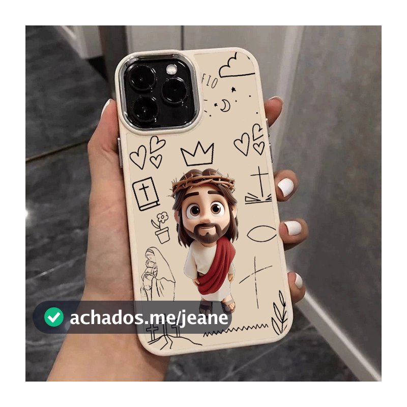 Capinha Capa de Anti queda Moldura de metal para Jesus IPHONE XR XS MAX 11 12 13 14 15 16 17 PRO MAX 16 PLUS
