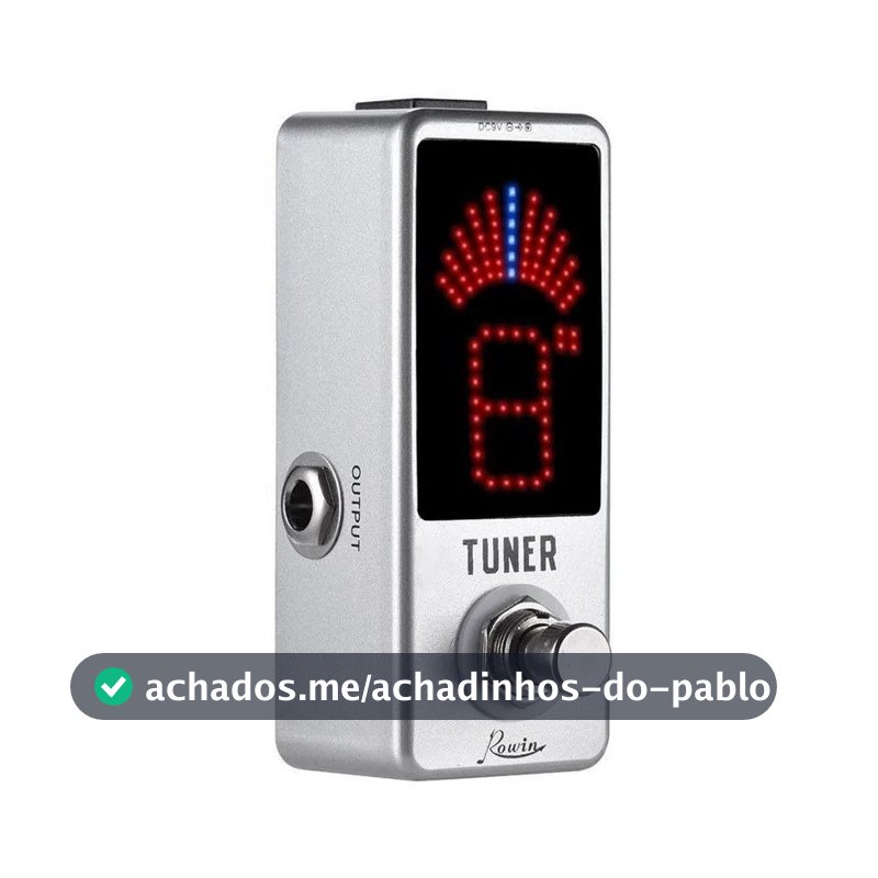 Mini Pedal Afinador Tuner Guitarra Cromático Rowin Lt-910