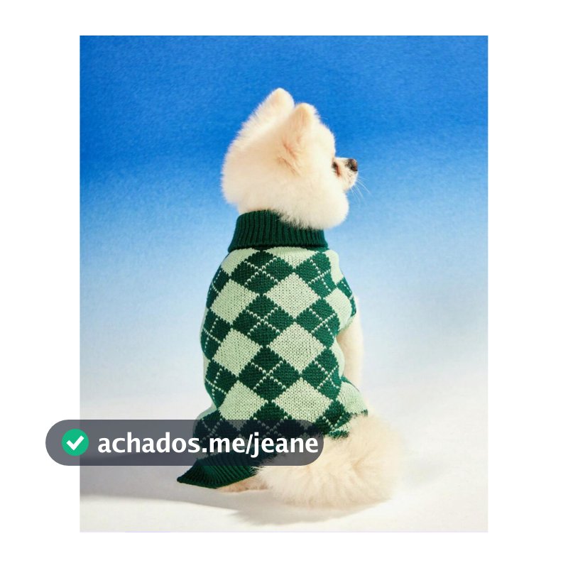 Roupa Cachorro Gato Pet Tricô Macio Pequeno Médio Grande Porte Alta Qualidade Xadrex