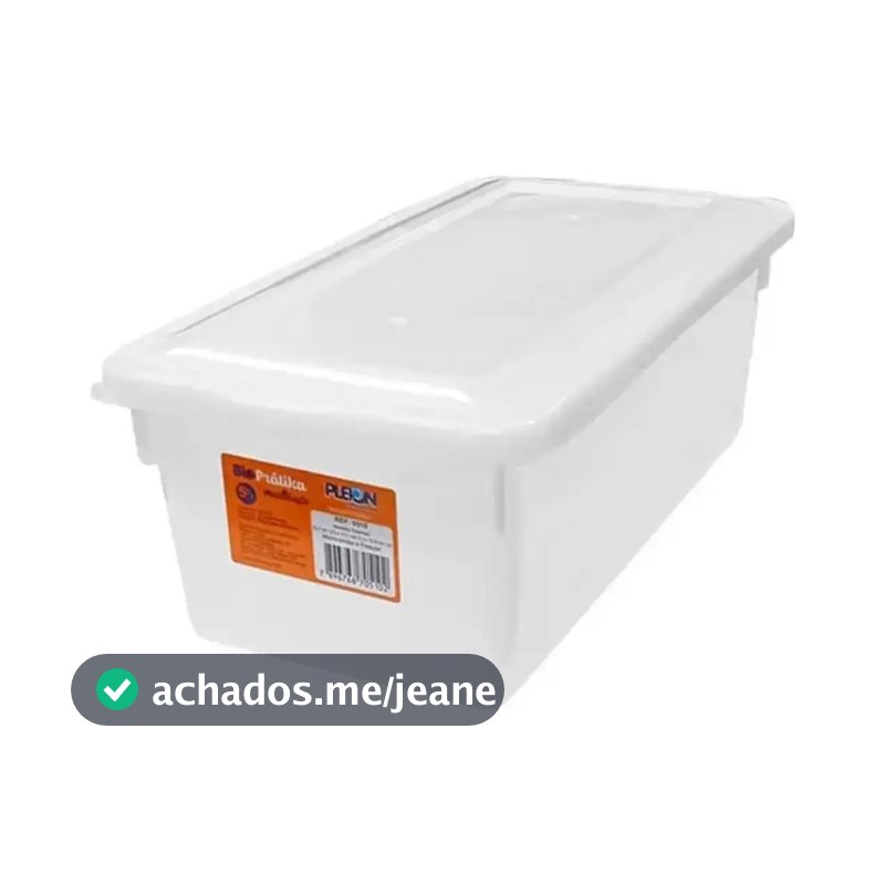 Kit 5 Caixas Branca Plásticas Organizadoras Multiuso C/tampa Bioprátika 5l Pleion - 0510