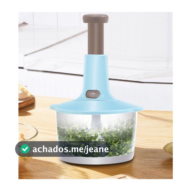 Processador de alimentos Três Lâminas Mixer e Trava de Segurança Manual 1.5L