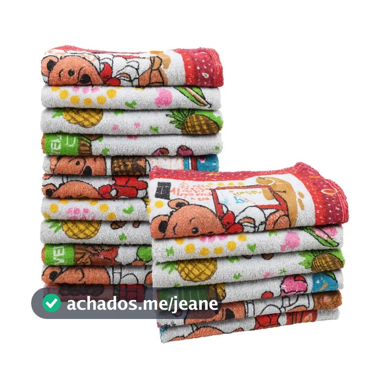 Kit 5 ou 10 Pano de Prato Felpudo Atoalhado Algodão 41x64cm Pano Copa Cozinha Estampado