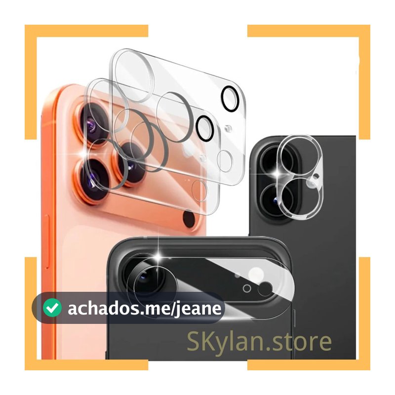 Película de Vidro Protetora de Lente Para Celular iPhone 16/ 16 Pro/ 16 Plus/ 16 Pro Max/17/17air/17 pro/17 pro max