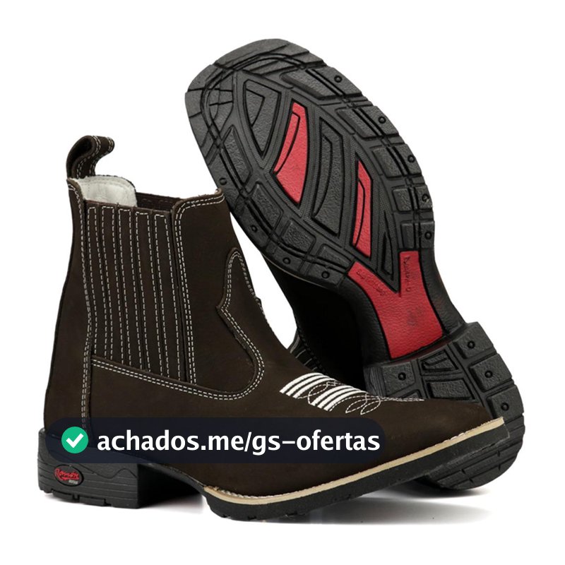 Botina Country Bota Texana Bico Quadrado 100 % Couro Feminina Bordada Montaria