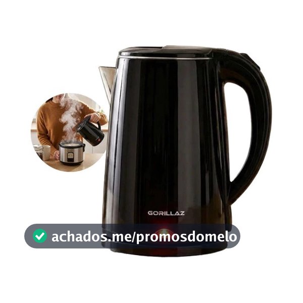 Chaleira Elétrica Desligamento Automático Jarra Café Chá Inox Ferve Rápido