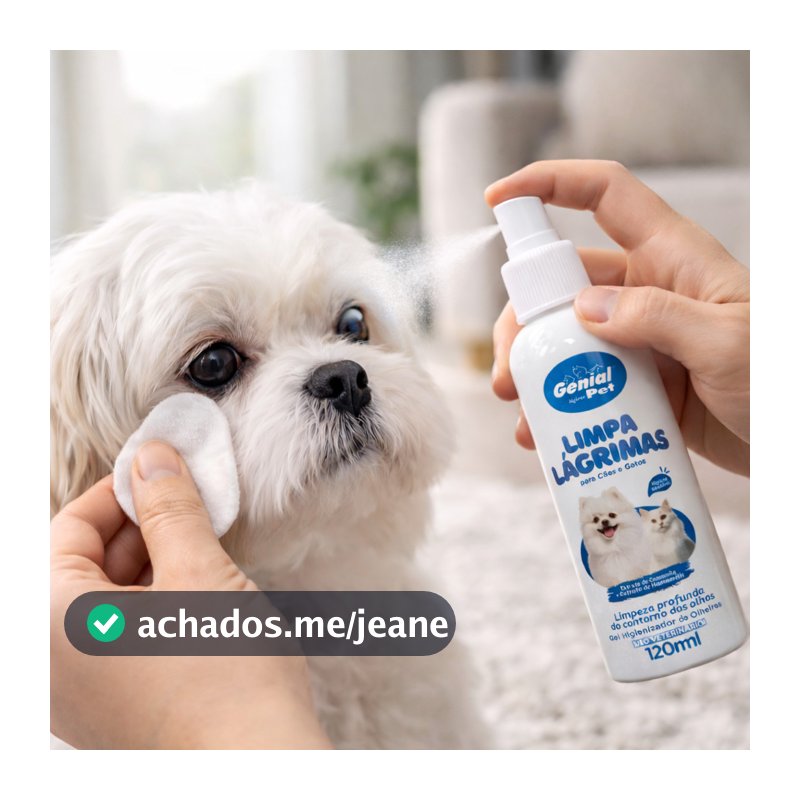 Limpa Lágrimas Pet 120ml Removedor de Manchas para Olhos de Cães e Gatos