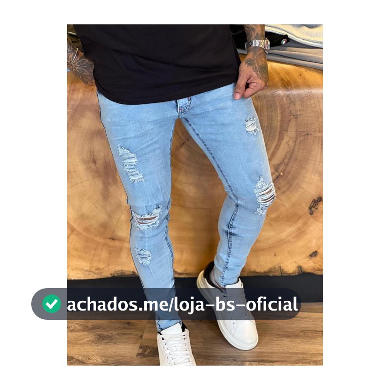 Calça Jeans Destroyed Details Paint