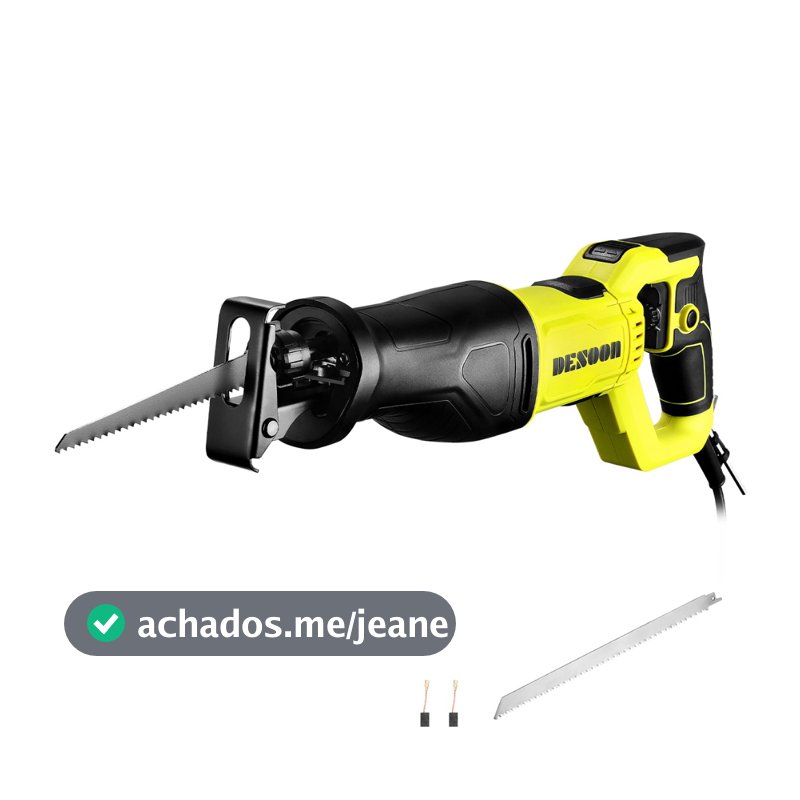 Serra Sabre Elétrica Profissional 22mm 2800spm Com LâMina Para Ferramentas De Corte Madeira 1200W Desoon