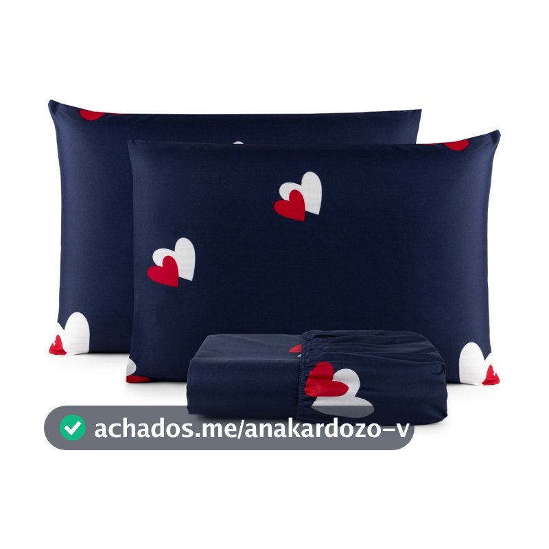 Jogo de Lençol Casal 200 Fios 3 Peças com Elástico Padrão Cama Box Toque Macio