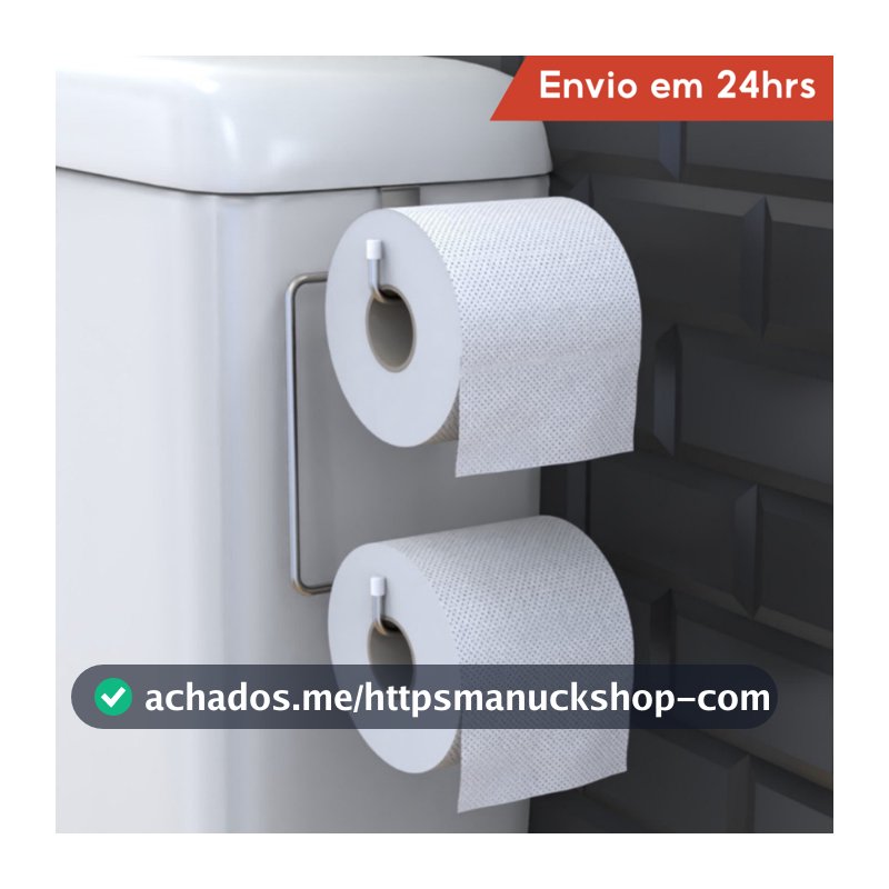 Suporte Papel Higiênico Duplo Para Caixa Acoplada Cromado