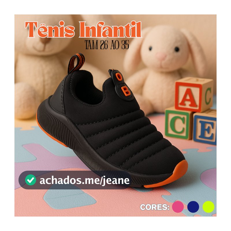 Tênis Meia Infantil Calce Fácil Slip On Para Escola Lazer Dia a Dia Casual Estiloso Confortável