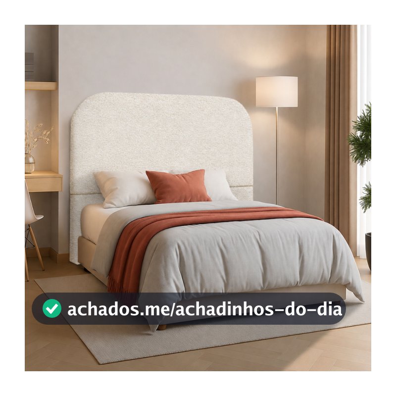 Cabeceira Cama Box Estofada Organica Boucle Solteiro Casal Queen King Moderna