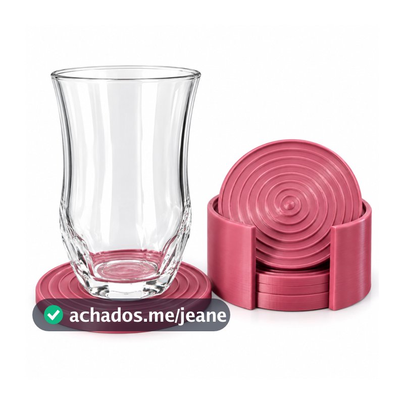 Kit 4 /6 /8 peças Porta COPOS Decorativo mesa de jantar escritório descanso de copo cozinha